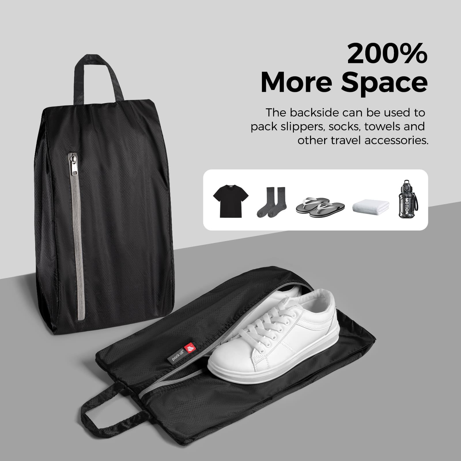 Foldable Shoe Bags with Dual Pocket